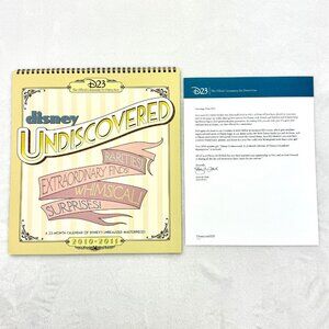 Disney D23 2010 Member Gift Disney Undiscovered 23 Month Calendar 2010-2011